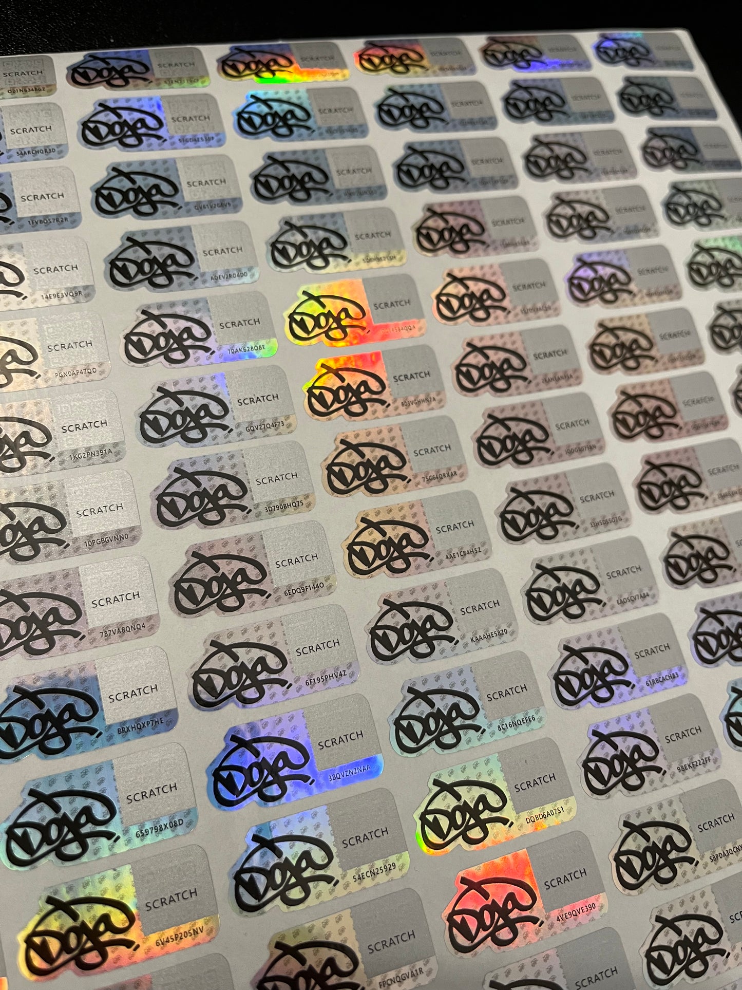 Doja Hologramm Sticker Sheet 50 stk