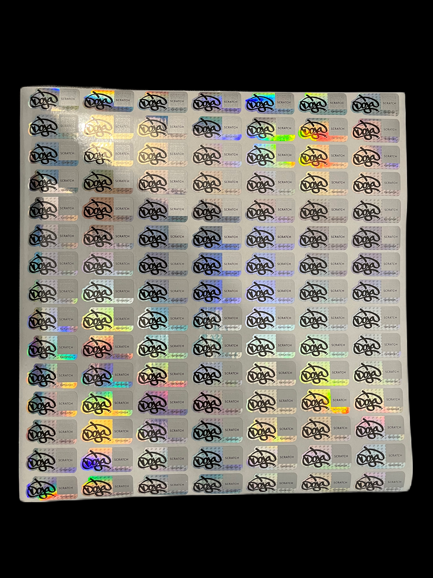 Doja Hologramm Sticker Sheet 50 stk