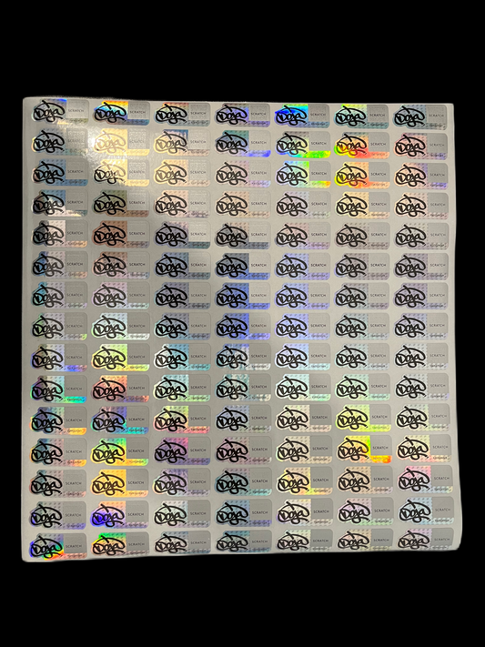 Doja Hologramm Sticker Sheet 50 stk